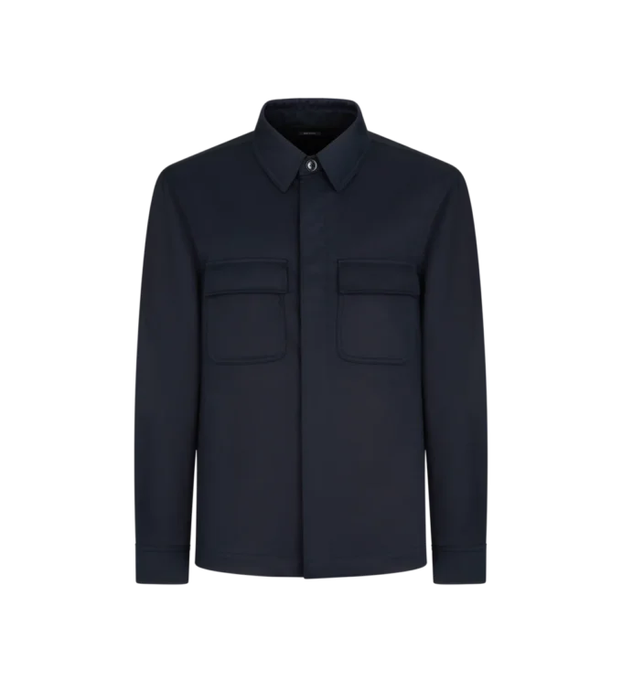 Overshirt in twill di cotone doppio divisibile