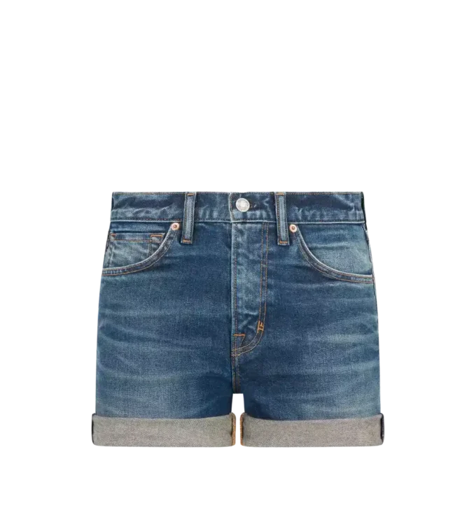 Pantaloncini comodi in denim lavato