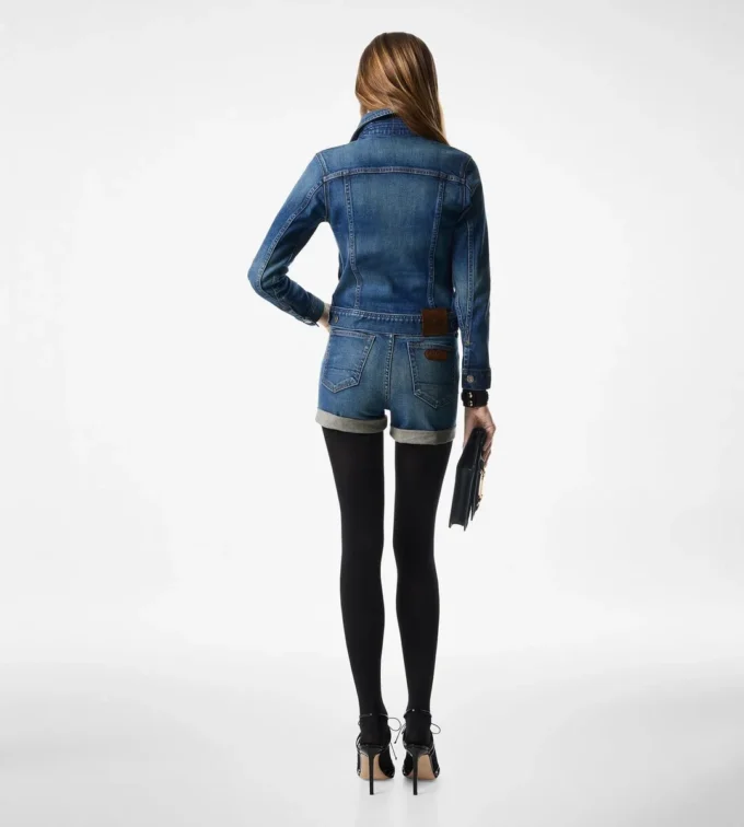 Pantaloncini comodi in denim lavato