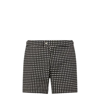 Pantaloncini da bagno in nylon con stampa a pois medi Pantaloncini da bagno in nylon con stampa a pois medi