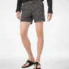 Pantaloncini da bagno in nylon con stampa a pois medi