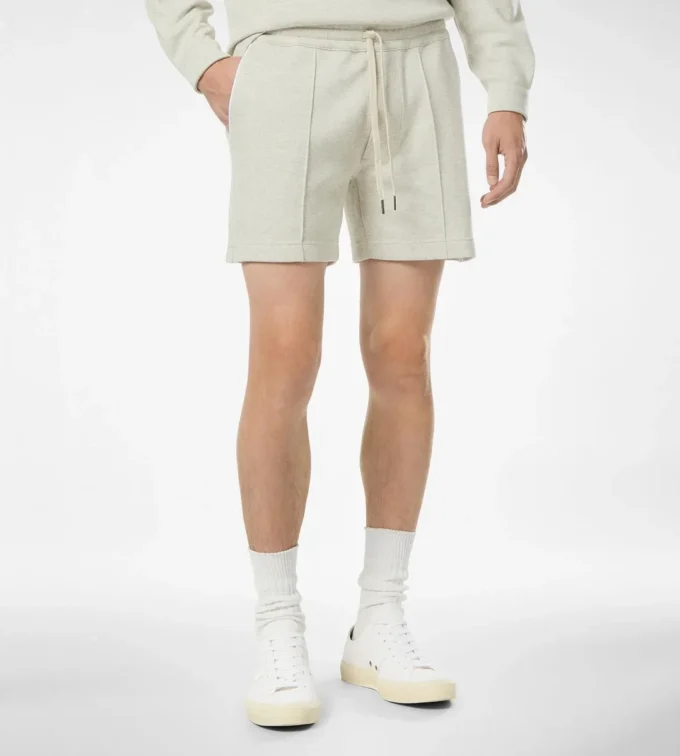 Pantaloncini in cotone, seta e cashmere