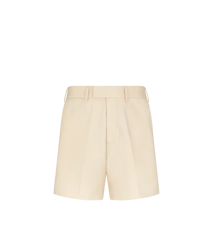 Pantaloncini sartoriali in cotone drill spazzolato