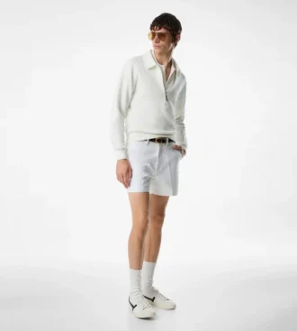 Pantaloncini sartoriali in raso di cotone
