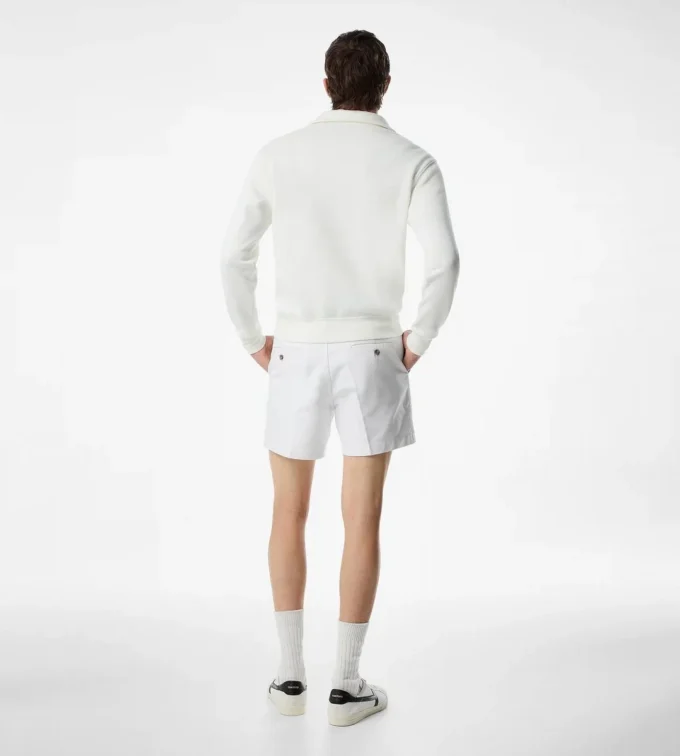 Pantaloncini sartoriali in raso di cotone