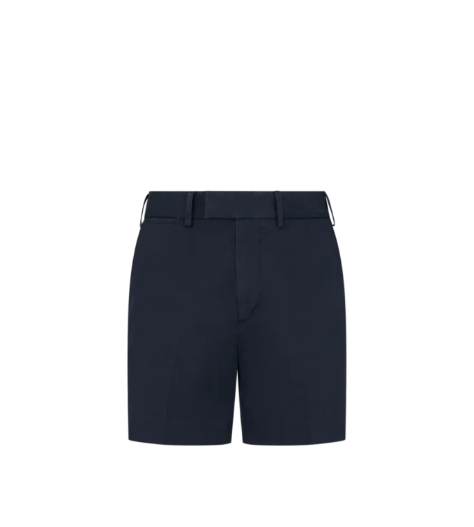 Pantaloncini sartoriali in twill di cotone elasticizzato
