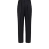 Pantaloni a doppia piega con sottili righe