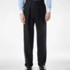 Pantaloni a doppia piega con sottili righe