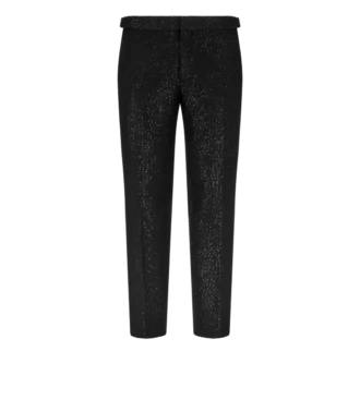 Pantaloni bouclé leggeri con paillettes