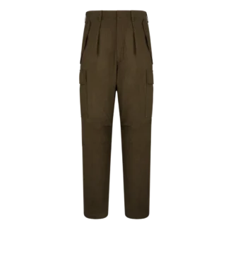 Pantaloni cargo in lana, cashmere e seta