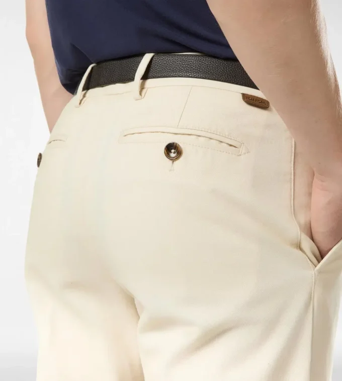 Pantaloni chino in cotone spazzolato