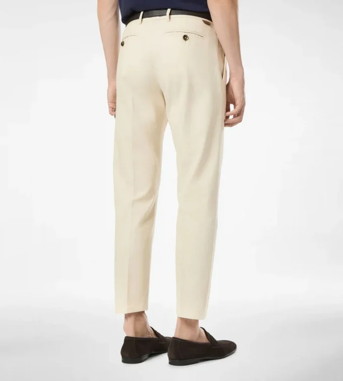 Pantaloni chino in cotone spazzolato