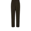 Pantaloni con doppia piega in lana, cashmere e seta