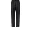 Pantaloni con doppia piega in raso jacquard a pois