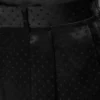 Pantaloni con doppia piega in raso jacquard a pois
