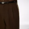 Pantaloni con doppia piega in twill spezzato Pantaloni con doppia piega in twill spezzato