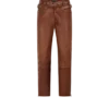 Pantaloni da motociclista in pelle di bufalo