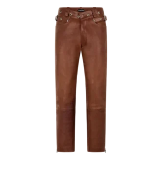 Pantaloni da motociclista in pelle di bufalo