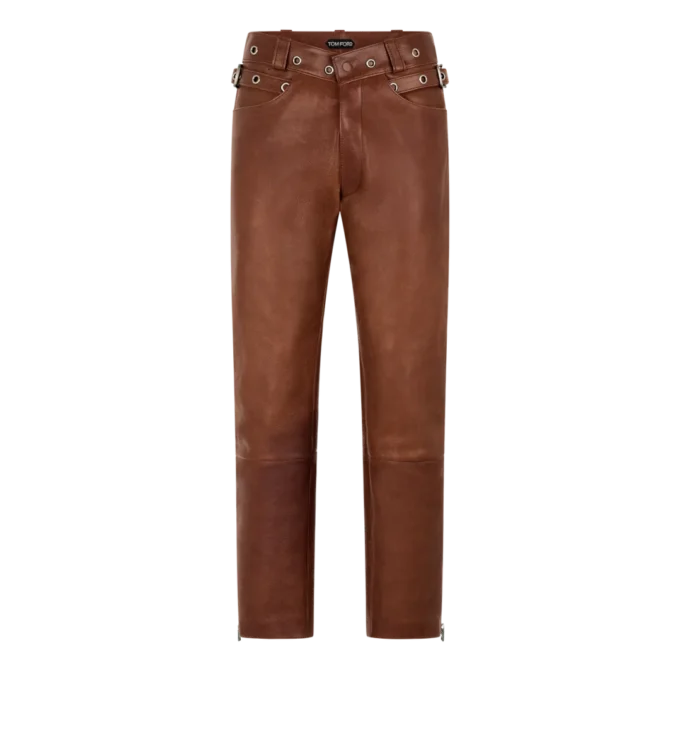 Pantaloni da motociclista in pelle di bufalo