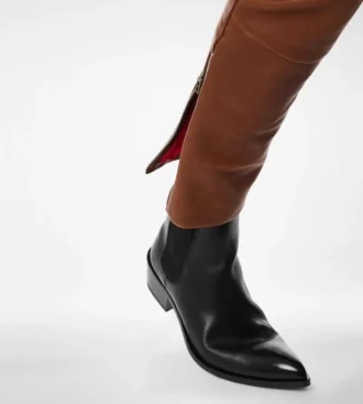 Pantaloni da motociclista in pelle di bufalo