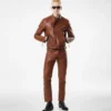 Pantaloni da motociclista in pelle di bufalo