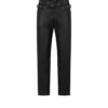 Pantaloni da motociclista in pelle martellata