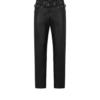 Pantaloni da motociclista in pelle martellata