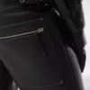Pantaloni da motociclista in pelle martellata