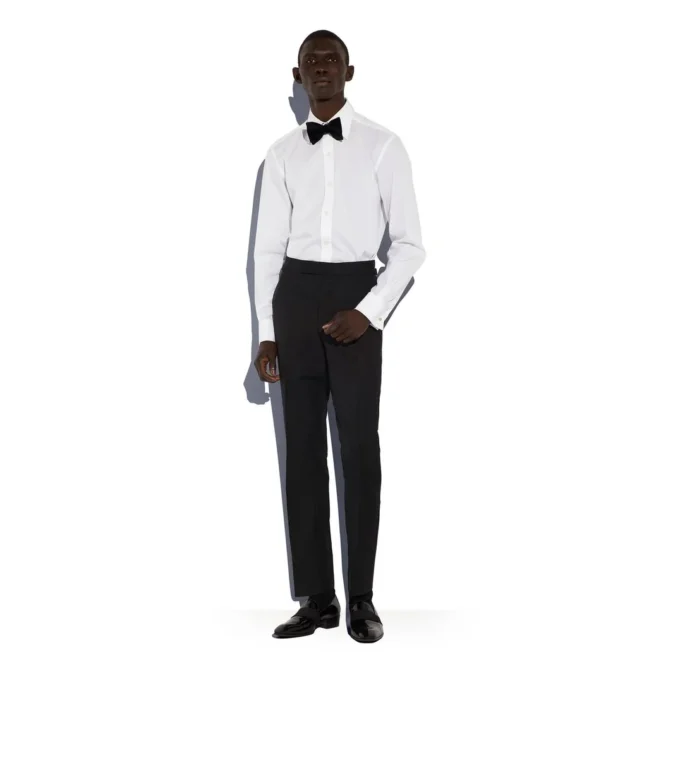 Pantaloni da sera O’Connor in mohair nero