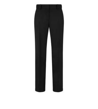 Pantaloni da ufficiale in gabardine di lana con bordino