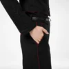 Pantaloni da ufficiale in gabardine di lana con bordino