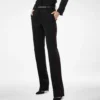Pantaloni da ufficiale in gabardine di lana con bordino