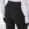 Pantaloni dritti da smoking sartoriali in misto lana e seta Pantaloni dritti da smoking sartoriali in misto lana e seta