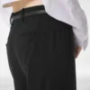 Pantaloni dritti relax in fresco lana