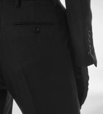 Pantaloni dritti sartoriali a spina di pesce