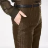Pantaloni dritti sartoriali in jacquard cocco Pantaloni dritti sartoriali in jacquard cocco