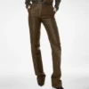 Pantaloni dritti sartoriali in jacquard cocco Pantaloni dritti sartoriali in jacquard cocco
