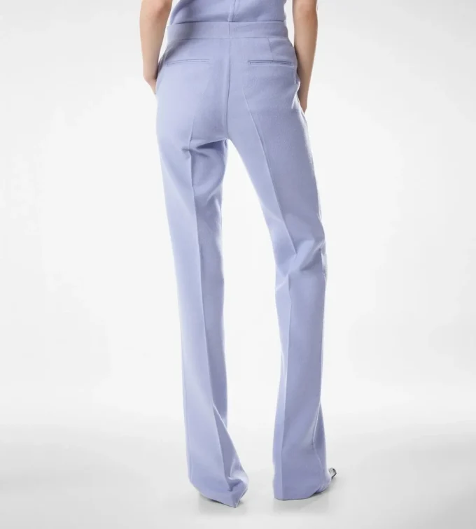 Pantaloni dritti sartoriali in lana leggera double face Pantaloni dritti sartoriali in lana leggera double face