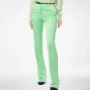 Pantaloni dritti sartoriali in misto cotone e seta lavata Pantaloni dritti sartoriali in misto cotone e seta lavata
