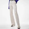 Pantaloni dritti sartoriali in misto cotone e seta lavata Pantaloni dritti sartoriali in misto cotone e seta lavata