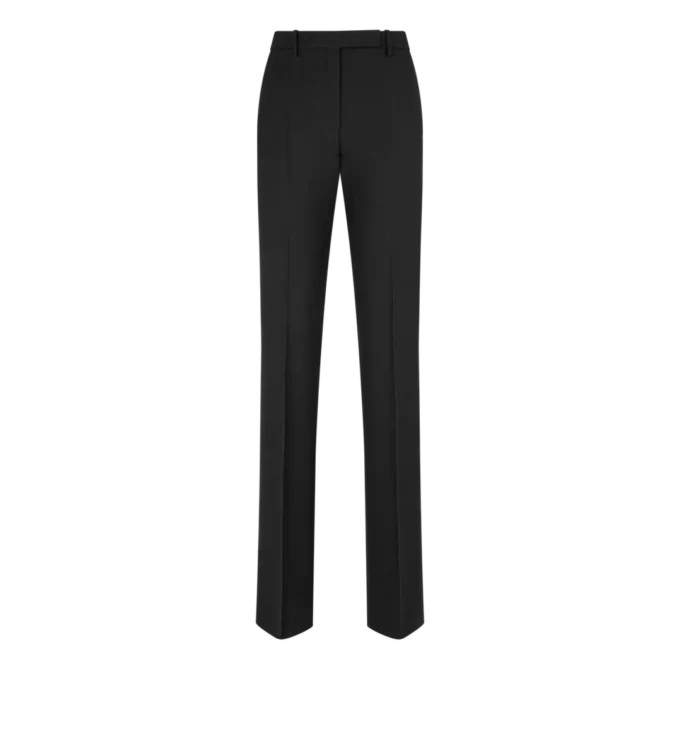Pantaloni dritti sartoriali in misto lana e seta Pantaloni dritti sartoriali in misto lana e seta