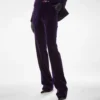 Pantaloni dritti sartoriali in velluto di cotone Pantaloni dritti sartoriali in velluto di cotone