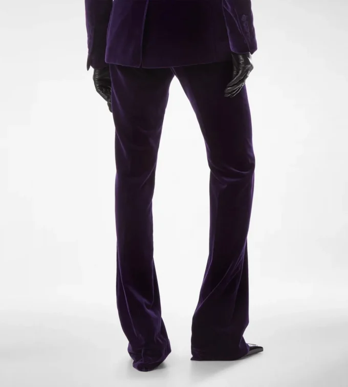 Pantaloni dritti sartoriali in velluto di cotone Pantaloni dritti sartoriali in velluto di cotone