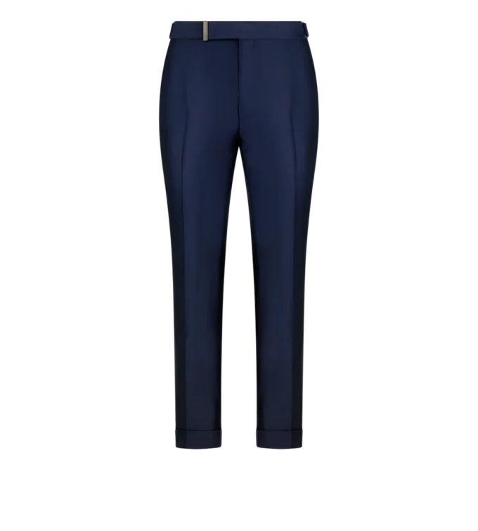Pantaloni Dyllan in twill di seta e mohair