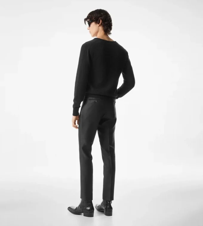 Pantaloni Dyllan in twill di seta e mohair
