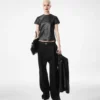 Pantaloni eleganti in lana con piega Pantaloni eleganti in lana con piega