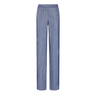 Pantaloni in georgette di seta ricamati con paillettes
