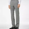 Pantaloni in lana, seta e lino sharkskin