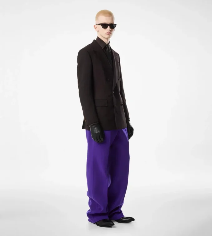 Pantaloni in twill doppio divisibile in cashmere Pantaloni in twill doppio divisibile in cashmere