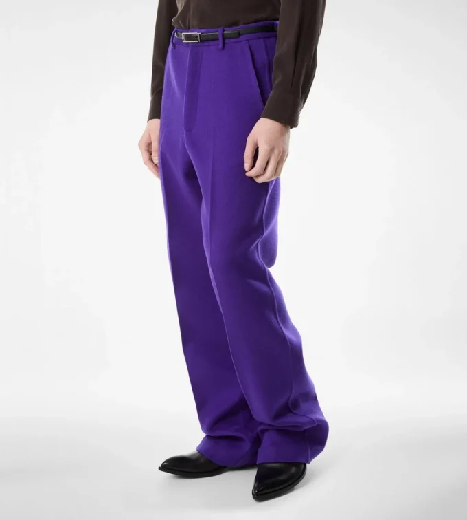 Pantaloni in twill doppio divisibile in cashmere Pantaloni in twill doppio divisibile in cashmere